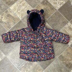 Baby GAP, floral puffer jacket, 6-12 months